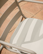Load image into Gallery viewer, Joncols stackable outdoor chair in aluminium with taupe painted finish - image 9