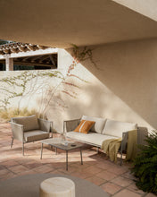Load image into Gallery viewer, Zivia 2-seater outdoor sofa in ecru rope cord and taupe galvanised steel 178cm - image 4