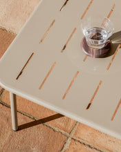 Load image into Gallery viewer, Zivia outdoor table in taupe galvanised steel 90 x 50cm - image 3
