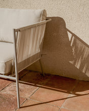 Load image into Gallery viewer, Zivia outdoor armchair in ecru rope cord and taupe galvanised steel - image 7