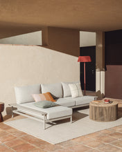 Load image into Gallery viewer, Aldet outdoor solar floor lamp in terracotta flat rope cord with metal stand Ø46cm - image 6