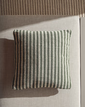 Load image into Gallery viewer, Dirome green striped 100% PET cushion cover 45 x 45cm - image 2