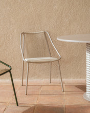 Load image into Gallery viewer, Zivia stackable outdoor chair in ecru rope cord and taupe galvanised steel - image 5