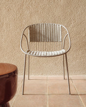 Load image into Gallery viewer, Atrani stackable outdoor chair in galvanised steel and taupe rope - image 5