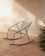 Load image into Gallery viewer, Atrani rocking chair in galvanized steel and taupe rope - image 5