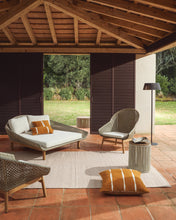 Load image into Gallery viewer, Olbia double sun lounger in synthetic rattan and FSC 100% solid teak wood - image 4