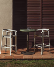 Load image into Gallery viewer, Esilda outdoor tall round table with green cement top Ø70cm and green steel base Ø55x96cm - image 5
