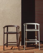 Load image into Gallery viewer, Erice stool in aluminium and brown rope cord 65cm - image 4