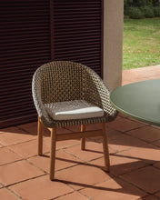 Load image into Gallery viewer, Olbia chair in synthetic rattan and FSC 100% solid teak wood - image 5