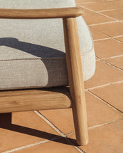 Load image into Gallery viewer, Elunda 2-seater outdoor sofa in solid teak wood FSC 100% 149cm - image 5