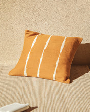 Load image into Gallery viewer, Daila orange 100% PET floor cushion cover with Ikat graphic 70 x 70 cm - image 2