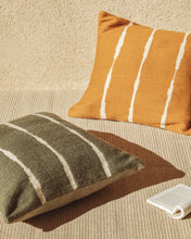 Load image into Gallery viewer, Daila orange 100% PET floor cushion cover with Ikat graphic 70 x 70 cm - image 3
