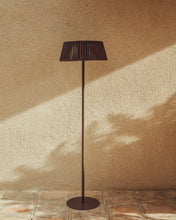 Load image into Gallery viewer, Aldet outdoor solar floor lamp in brown flat rope cord with metal base Ø46cm - image 4