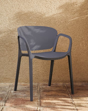 Load image into Gallery viewer, Ania stackable outdoor chair in dark grey - image 5