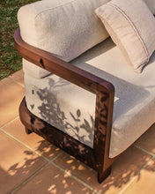Load image into Gallery viewer, Nerano set with 3-seater sofa and coffee table in brown aluminium - image 4