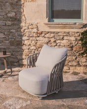 Load image into Gallery viewer, Osani armchair in ecru aluminium and taupe rope cord - image 5