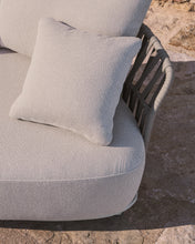 Load image into Gallery viewer, Osani 2-seater sofa in ecru aluminium and taupe rope 170 cm - image 6