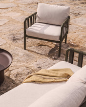 Load image into Gallery viewer, Omala set consisting of 2-seater sofa and 2 armchairs with green aluminium structure - image 3