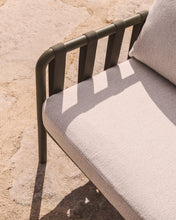 Load image into Gallery viewer, Omala set consisting of 2-seater sofa and 2 armchairs with green aluminium structure - image 5