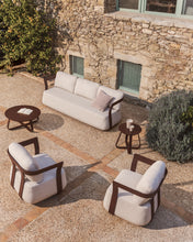 Load image into Gallery viewer, Tamaris brown aluminium outdoor coffee table Ø80cm - image 3