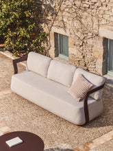 Load image into Gallery viewer, Tamaris brown aluminium 3-seater sofa 217cm - image 3