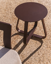 Load image into Gallery viewer, Tamaris brown aluminium outdoor side table Ø48cm - image 4
