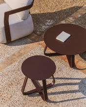 Load image into Gallery viewer, Tamaris brown aluminium outdoor side table Ø48cm - image 3