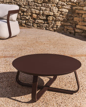 Load image into Gallery viewer, Tamaris brown aluminium outdoor coffee table Ø80cm - image 2
