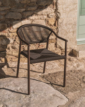 Load image into Gallery viewer, Livadia stackable outdoor chair in brown aluminium - image 6