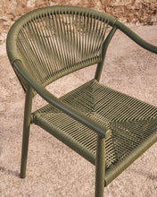 Load image into Gallery viewer, Livadia stackable outdoor chair in green aluminium - image 6