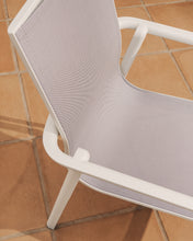 Load image into Gallery viewer, Canea stackable outdoor chair in beige texteline and ecru aluminium - image 6