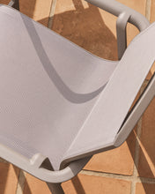 Load image into Gallery viewer, Canea stackable outdoor chair in beige texteline and taupe aluminium - image 7