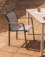 Load image into Gallery viewer, Luri stackable outdoor chair in green aluminium and beige texteline - image 6