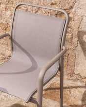 Load image into Gallery viewer, Luri stackable outdoor chair in taupe aluminium and beige texteline - image 7