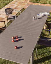 Load image into Gallery viewer, Livorno extendable table in taupe aluminium 233(350) x 100 cm - image 8