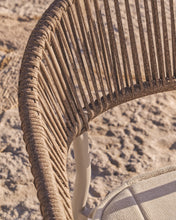 Load image into Gallery viewer, Alimia stackable outdoor chair in ecru aluminium with beige synthetic rope - image 8