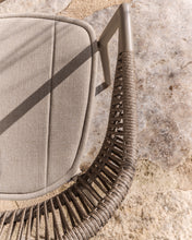 Load image into Gallery viewer, Alimia stackable outdoor chair in taupe aluminium with brown synthetic rope - image 7