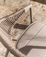 Load image into Gallery viewer, Alimia stackable outdoor chair in taupe aluminium with brown synthetic rope - image 8