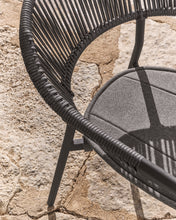Load image into Gallery viewer, Alimia stackable outdoor chair in graphite aluminium with grey synthetic rope - image 7