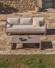 Load image into Gallery viewer, Nerano set with 3-seater sofa and coffee table in taupe aluminium - image 3