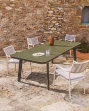 Load image into Gallery viewer, Argasi stackable outdoor chair in ecru aluminium and grey synthetic rope cord - image 8