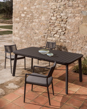 Load image into Gallery viewer, Argasi stackable outdoor chair in graphite aluminium and dark grey synthetic rope cord - image 8