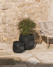 Load image into Gallery viewer, Tival set of 2 black cement-effect planters Ø 50cm/Ø 34cm - image 2