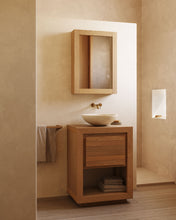 Load image into Gallery viewer, Plubia medicine cabinet with mirror in solid teak, 50 x 70 cm - image 8