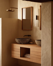 Load image into Gallery viewer, Yenit bathroom furniture in solid teak wood with a natural finish, 120 x 45 cm - image 10