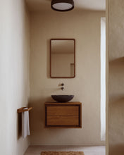 Load image into Gallery viewer, Kenta bathroom furniture in solid teak wood with a walnut finish, 60 x 45 cm - image 10
