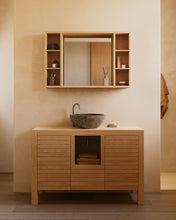 Load image into Gallery viewer, Neria bathroom furniture in solid teak wood with natural finish, 120 x 45 cm - image 11