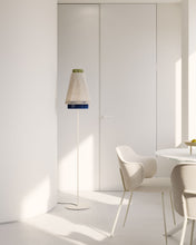 Load image into Gallery viewer, Yuvia cotton floor lamp with a beige and blue finish UK adaptador - image 3