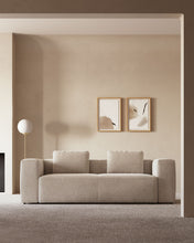 Load image into Gallery viewer, Blok 3-seater beige chenille sofa 240cm FSC Mix Credit - image 9