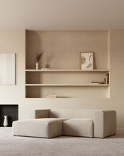 Load image into Gallery viewer, Blok 2-seater beige chenille left chaise longue sofa 240cm FSC Mix Credit - image 7